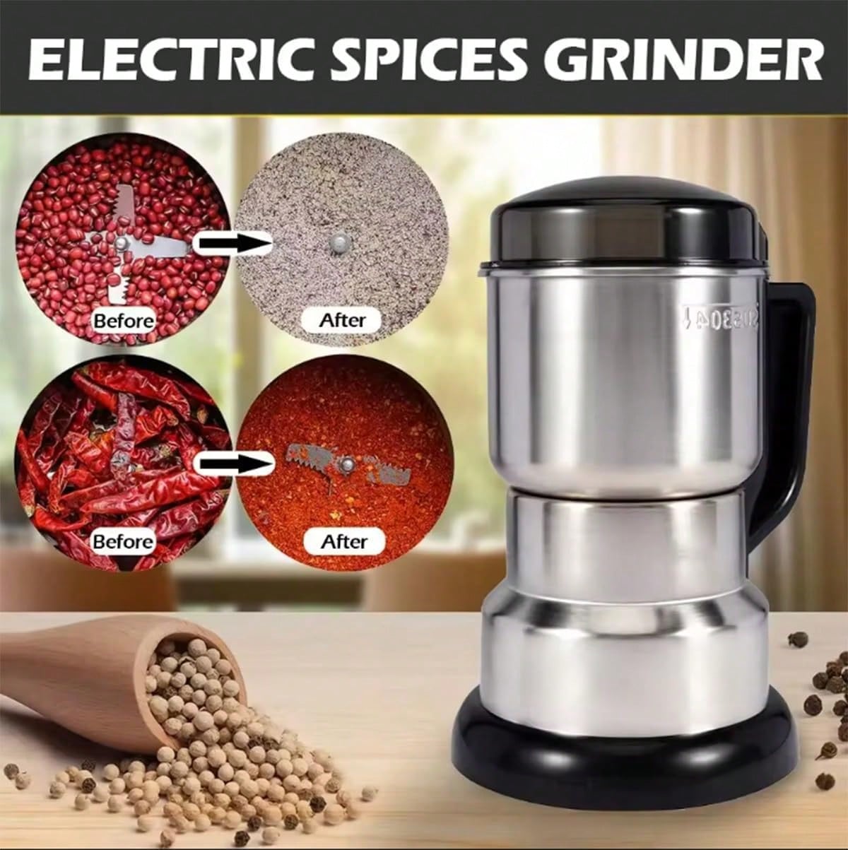Coffee Grinder, 300W Powerful  - Coffee Bean Grinder Electric ulasan dan harga