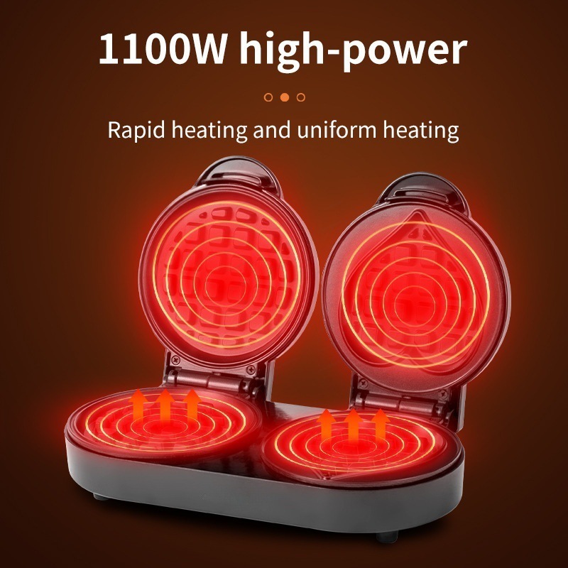 110V Double Plate Waffle Maker - Mini Waffle Maker Machine ulasan dan harga