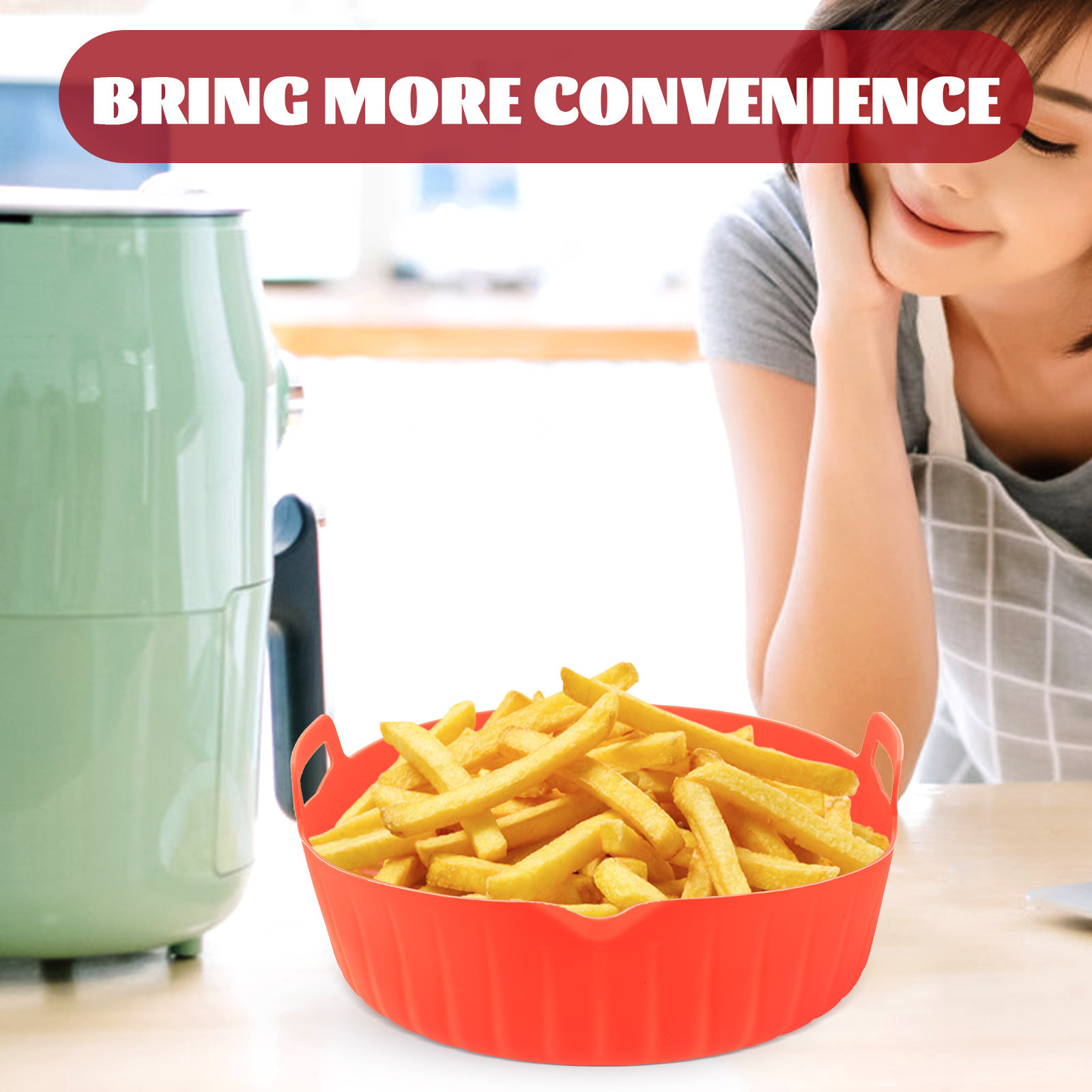 Air Fryer Silicone Pot Round N - Air Fryer Silicone Pot Liner ulasan dan harga