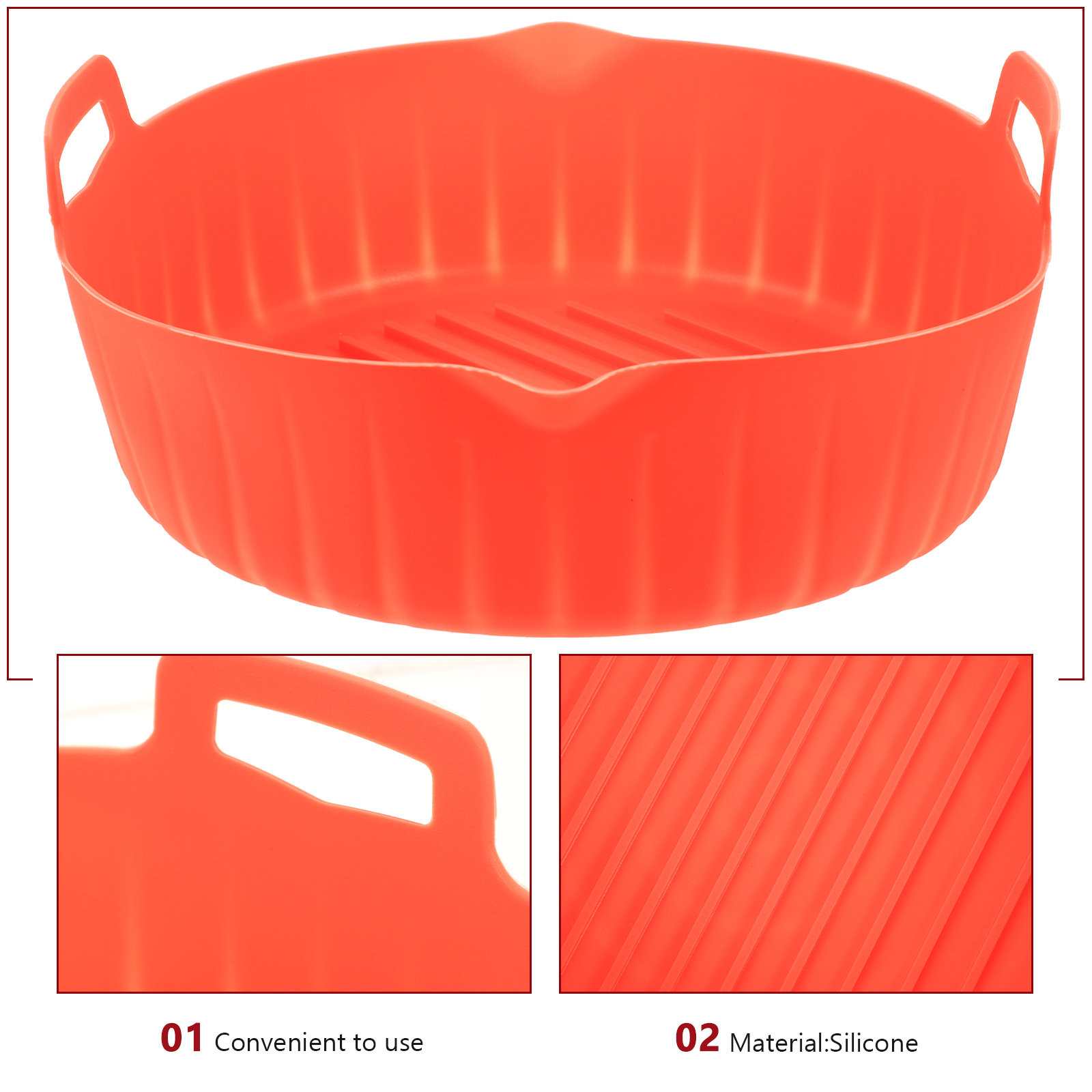 Air Fryer Silicone Pot Round N - Air Fryer Silicone Pot Liner ulasan dan harga