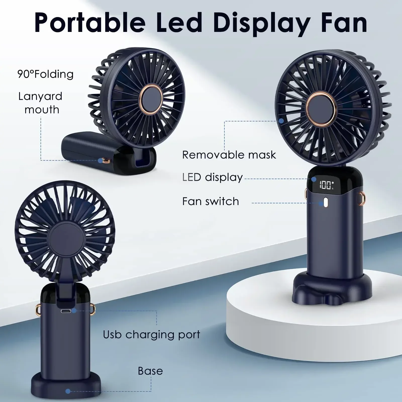 5000mAh Portable Fan Rechargea - Small Appliances ulasan dan harga
